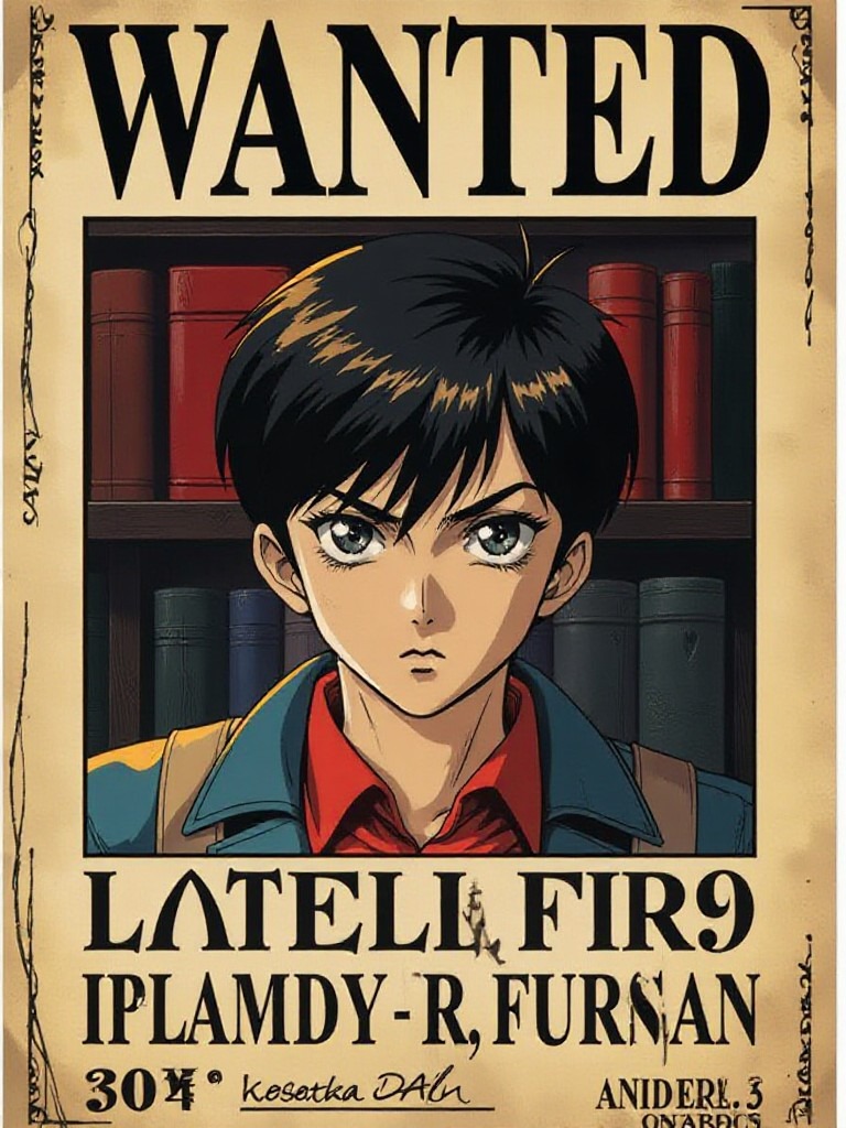 Custom wanted poster with humorous crime description