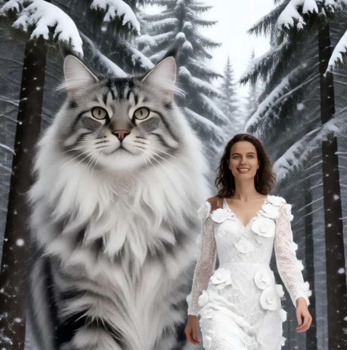 female with pet AI 