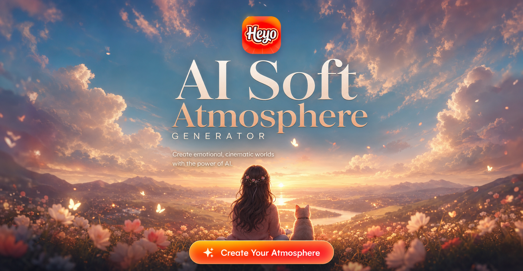 AI generated soft atmospheric scene with mist and light