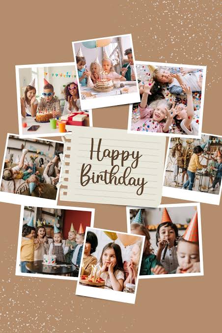Mobile app view of birthday collage creation