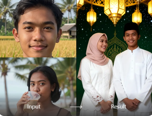 Transformación de foto con un toque
