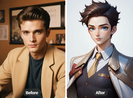 AI cartoon generator interface