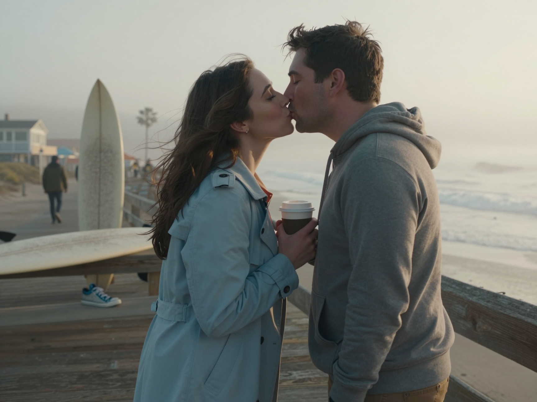 Slow motion kiss animation from a portrait photo