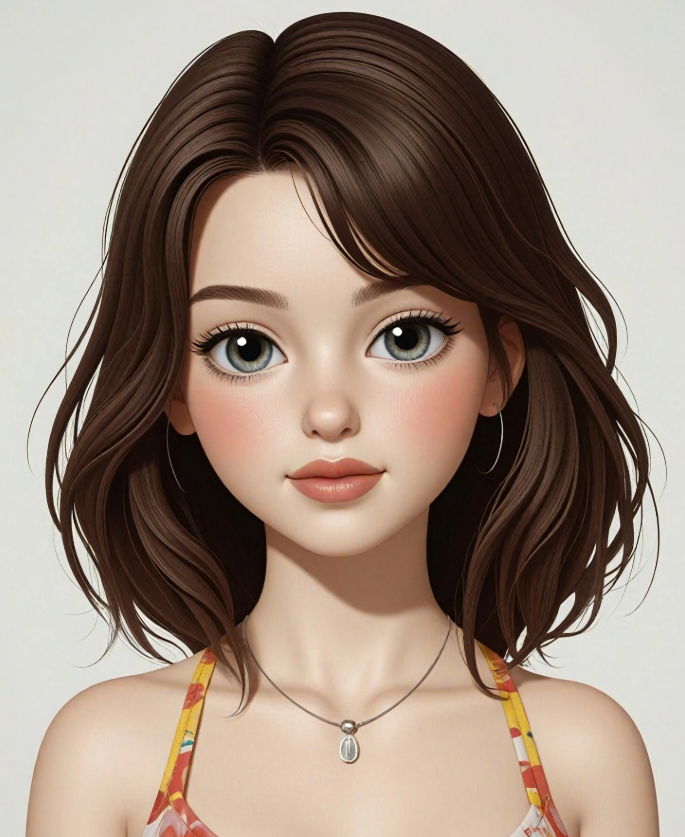 An emoji of a girl with short hair