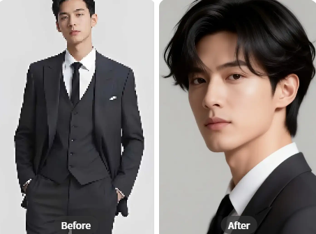 Library of Korean male hairstyle templates