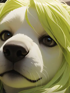 Husky in cinematic portrait style