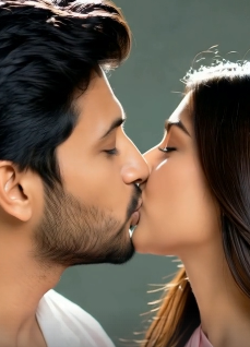 Slow motion air kiss video capture
