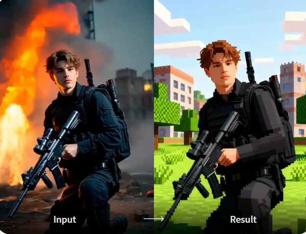 AI generated Minecraft scene from a text description