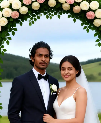 Vintage wedding with antique furniture and classic roses