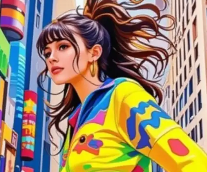 AI pop art generator before and after photo transformation