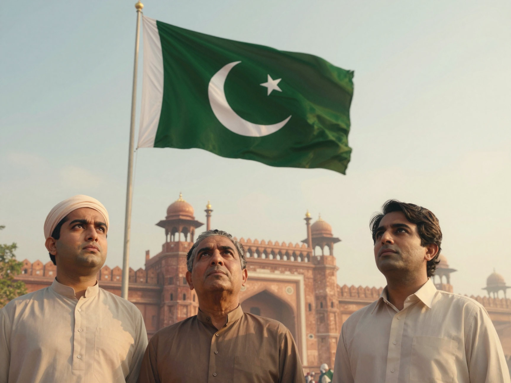 AI applying Pakistan flag overlay to a portrait