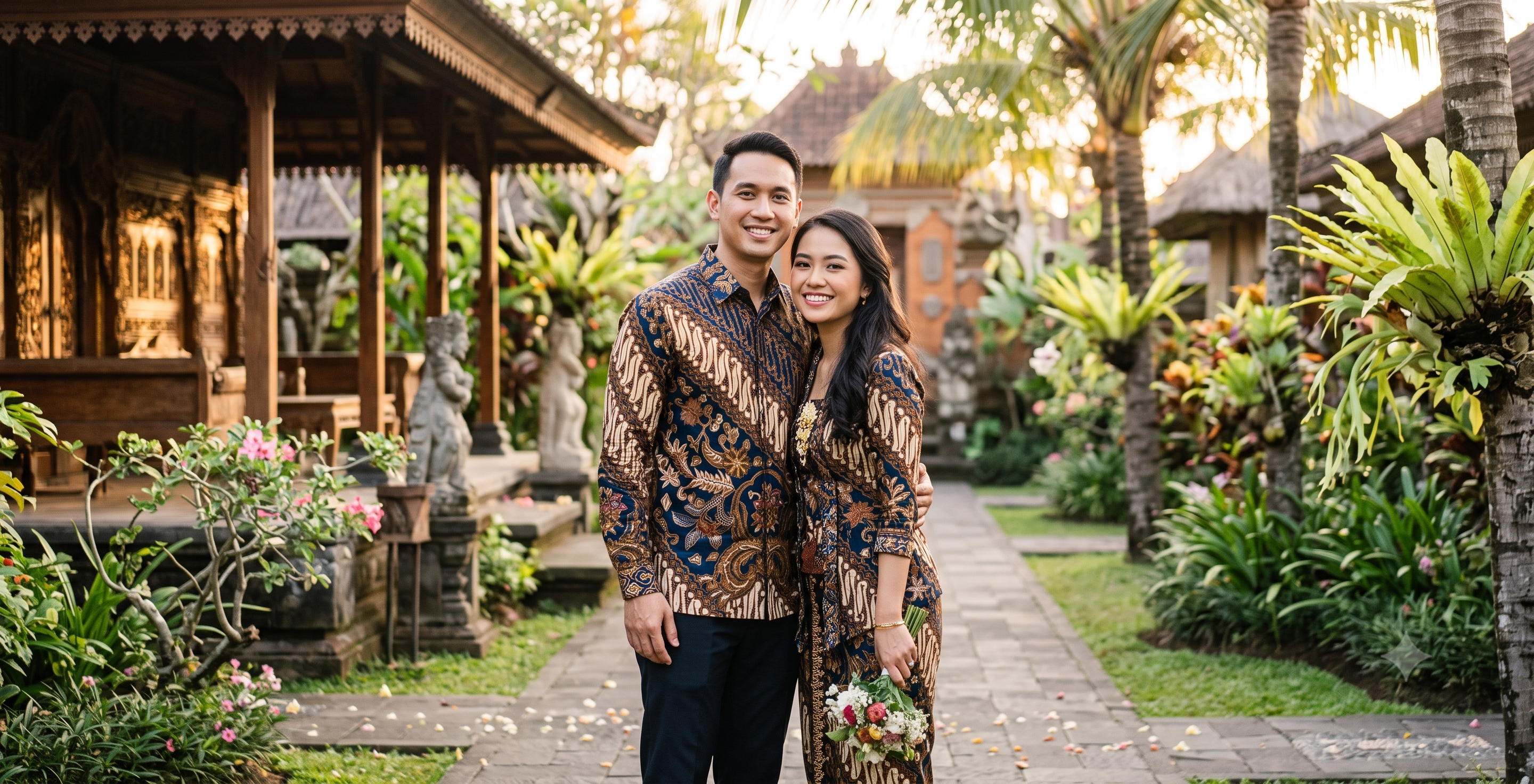 Meaningful AI Batik couple art concept