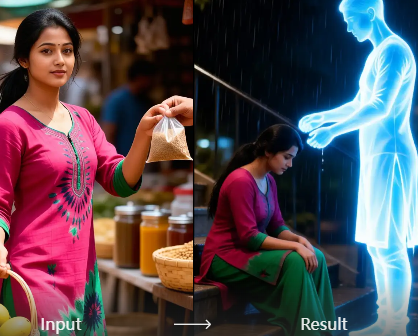 One click AI video creation process