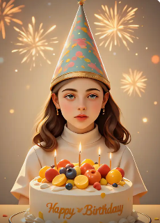 Birthday countdown AI video template