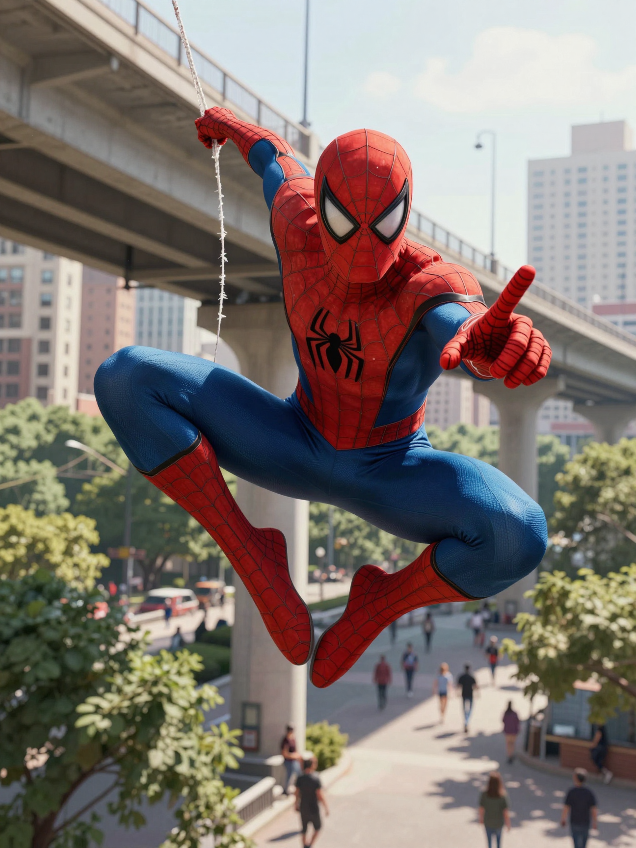 Realistic Spider Man movie style transformation