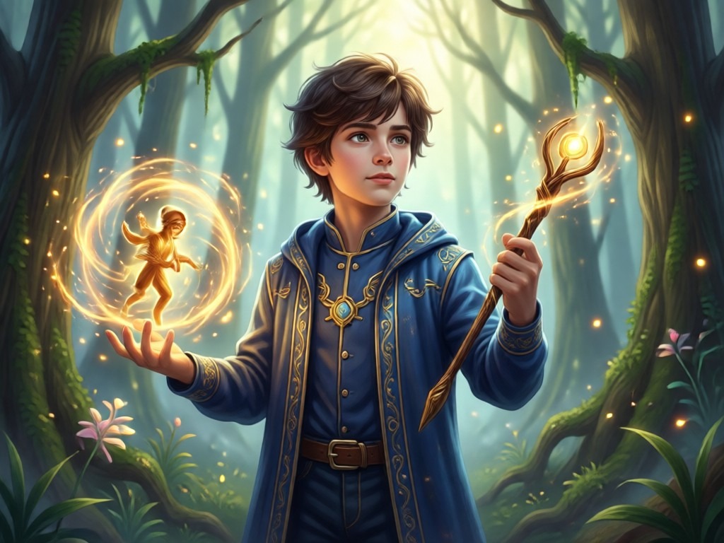 AI Magical Generator creating a fantasy elf character