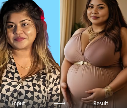 Simulación de barriga IA realista en diferentes tipos de cuerpo