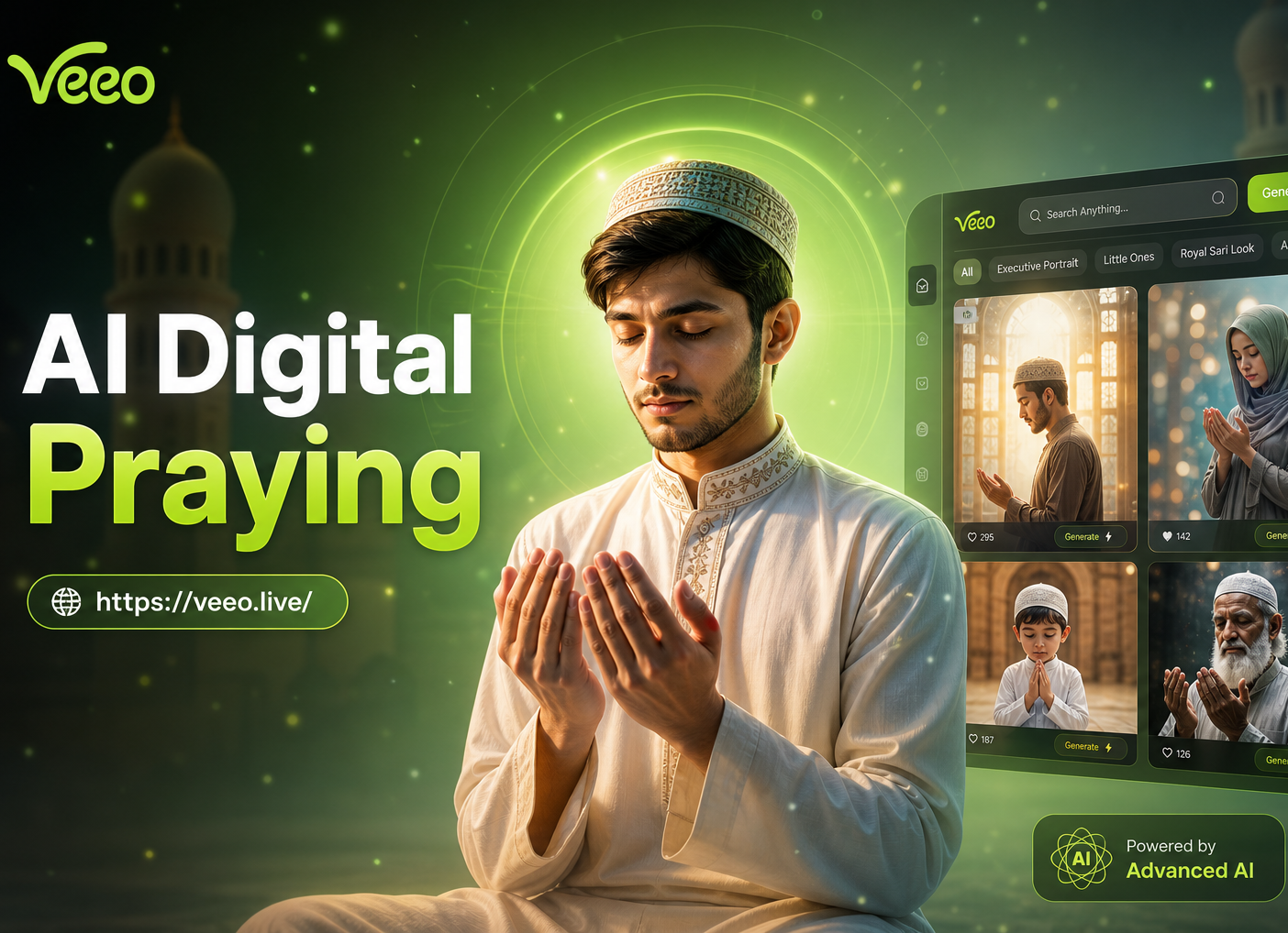 AI prayer generator angelic visualization