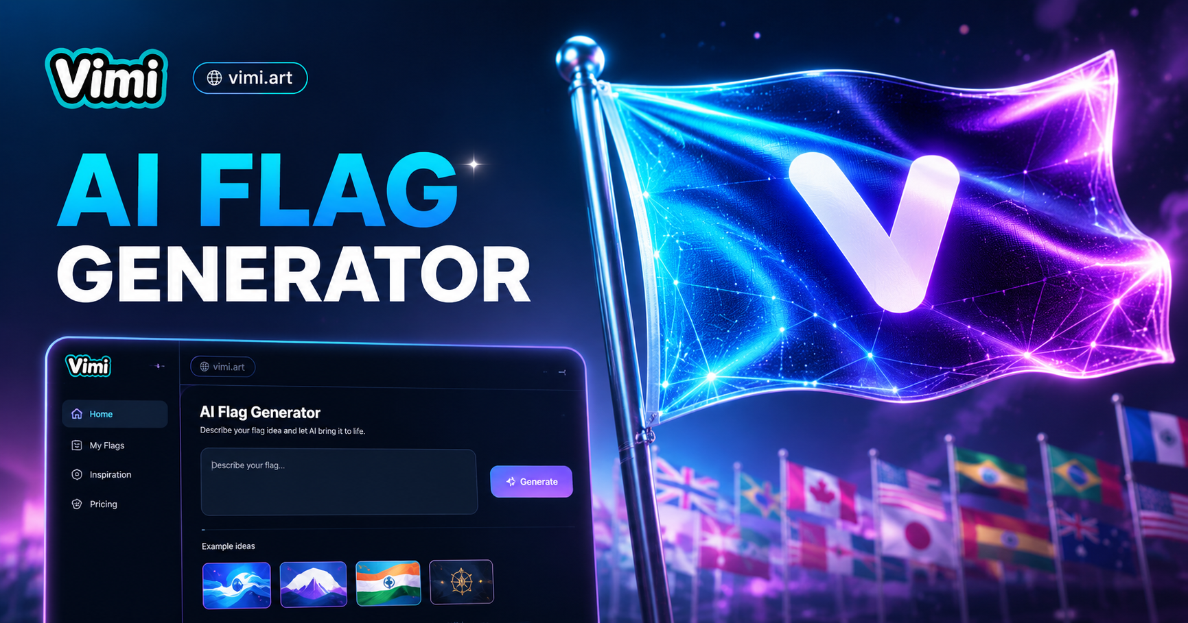  Create Custom Flag Images with Vimi AI Flag Generator