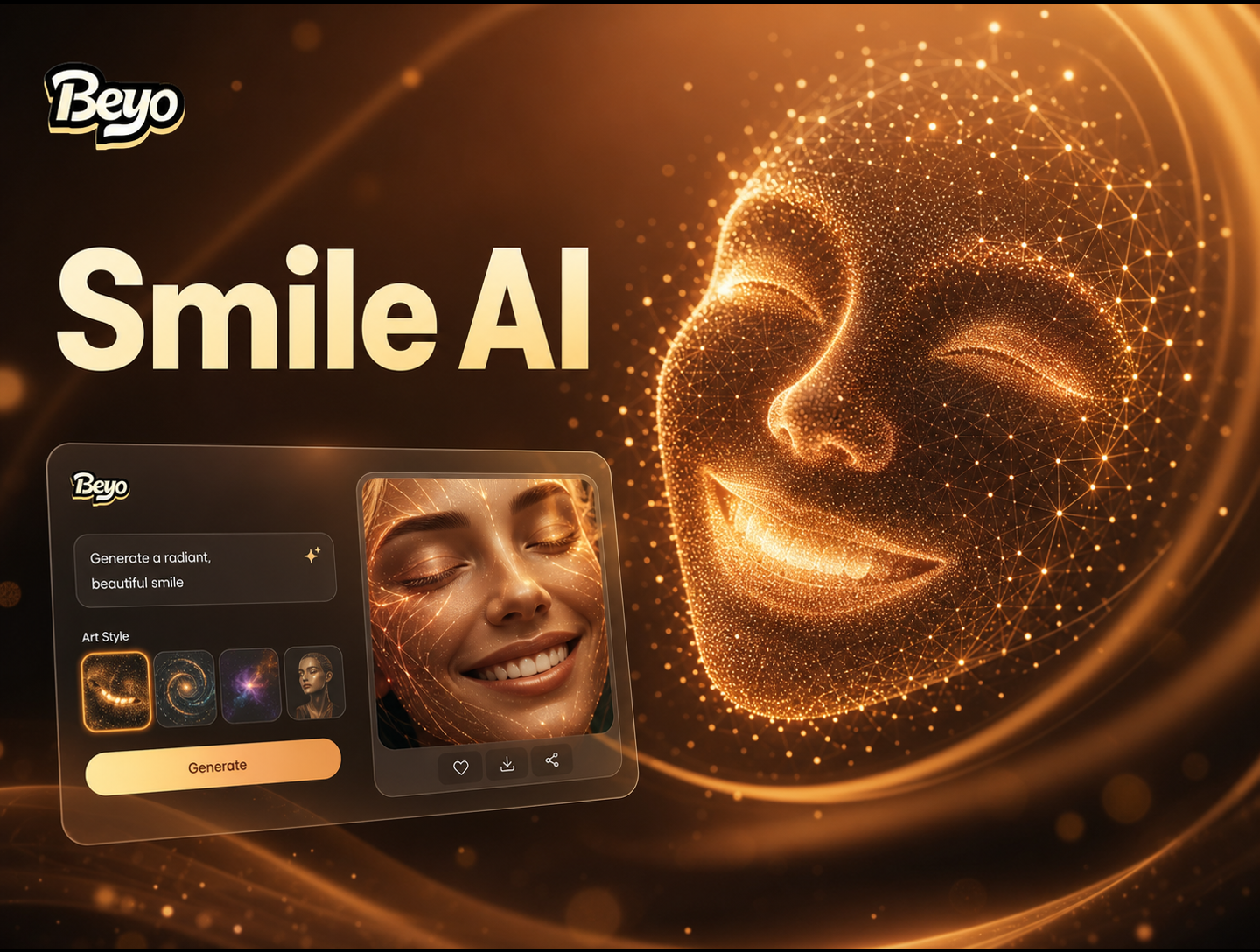 AI Smile Generator before and after transformation