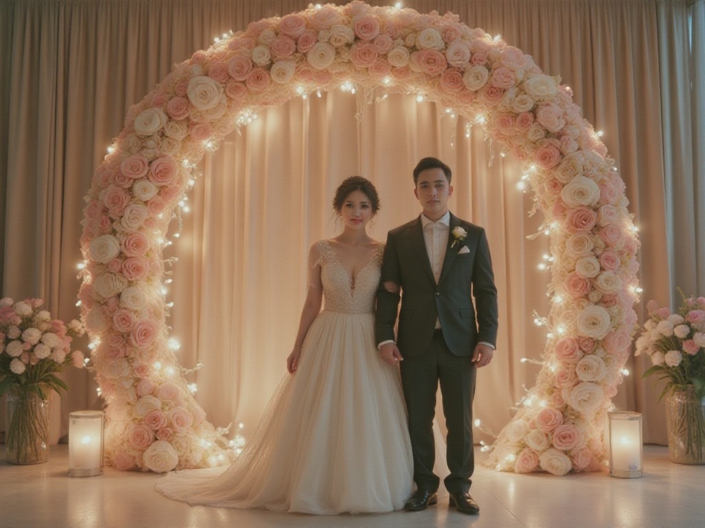 AI generated wedding floral centerpiece