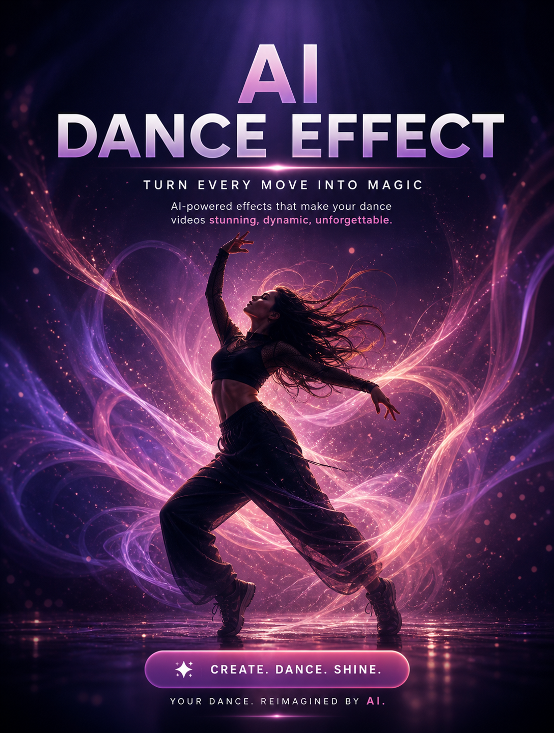 AI dance effect transformation from photo to animated video