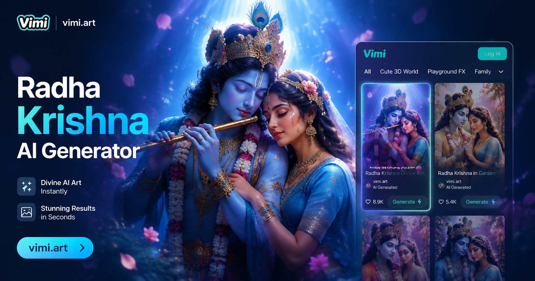 Radha Krishna KI-Foto-Generator