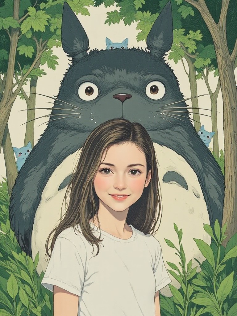 girl with anime filter