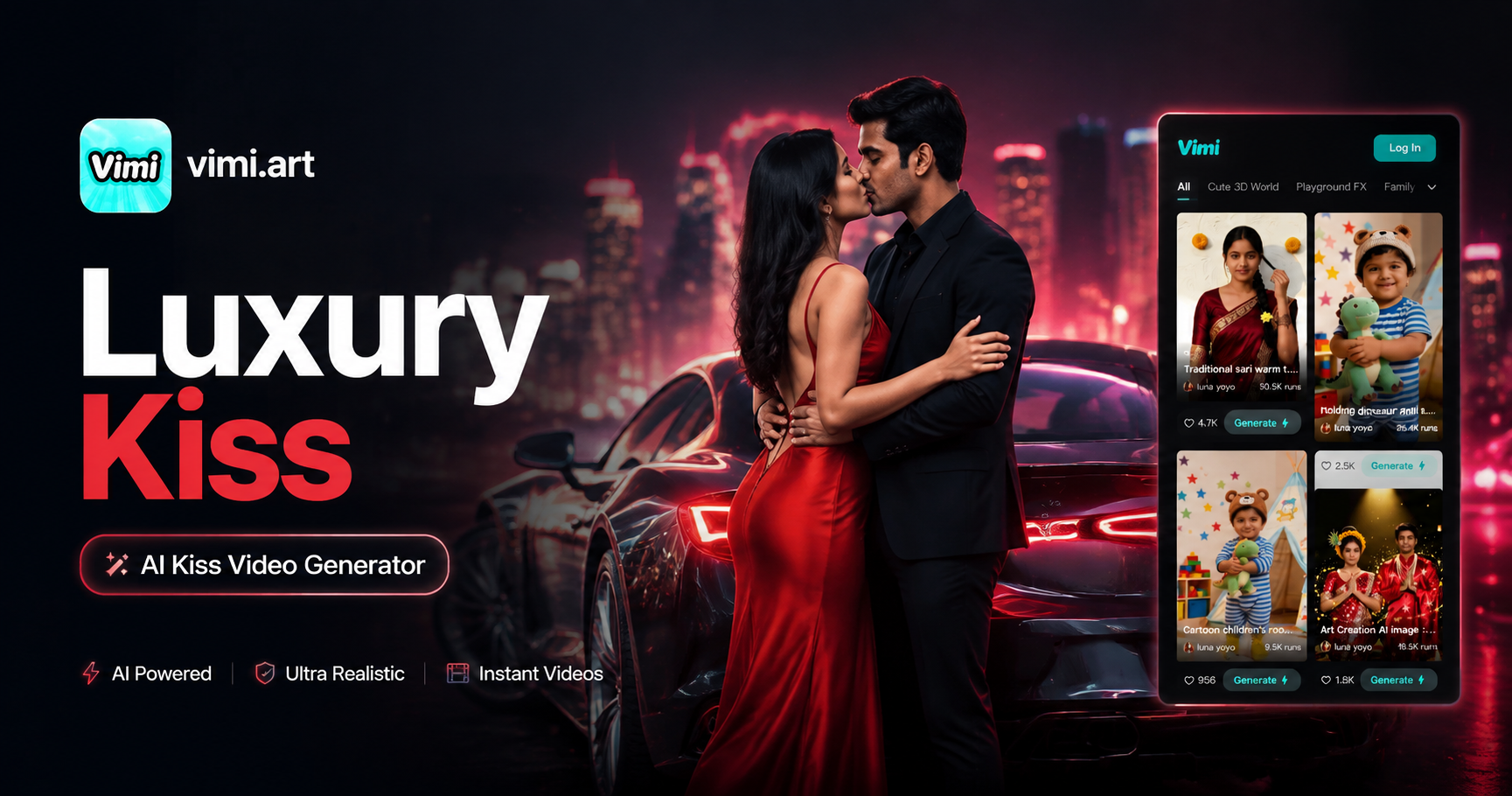 Luxury Car Kiss Video Generator