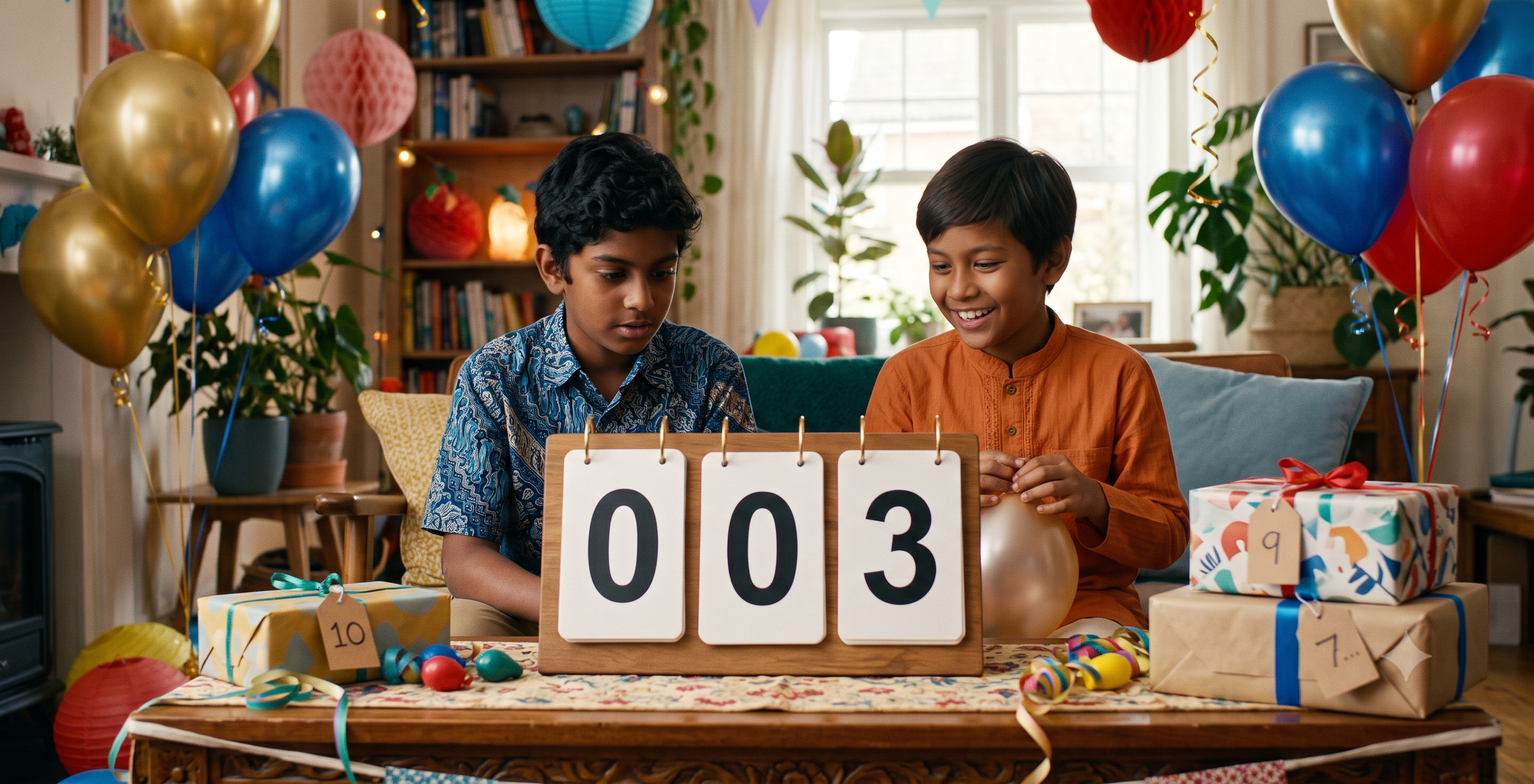 Travel themed birthday adventure countdown