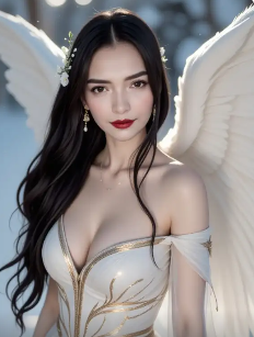 Watercolor painting style angel art