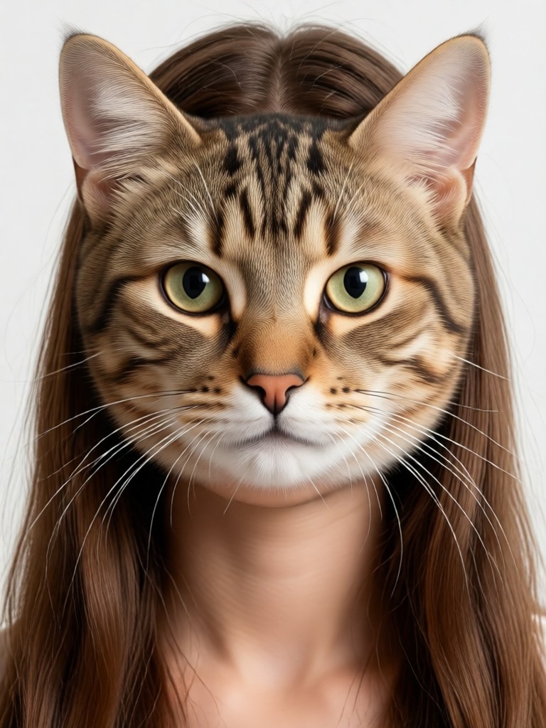 Golden retriever portrayed as a kind, photorealistic human