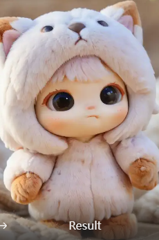 Close up view showing realistic AI generated felt texture