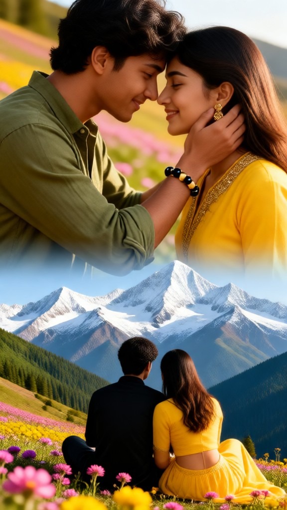 Mobile App-Oberfläche für den Mountain Kiss Video Generator