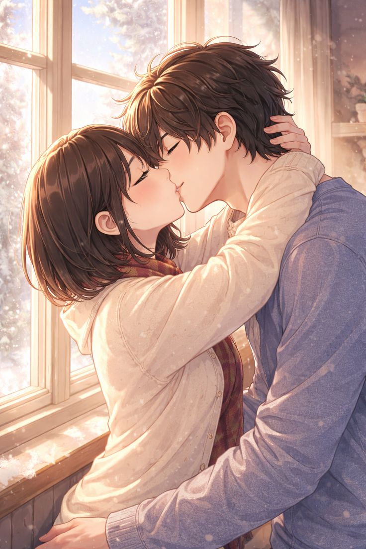 Video de beso suave inspirado en Ghibli