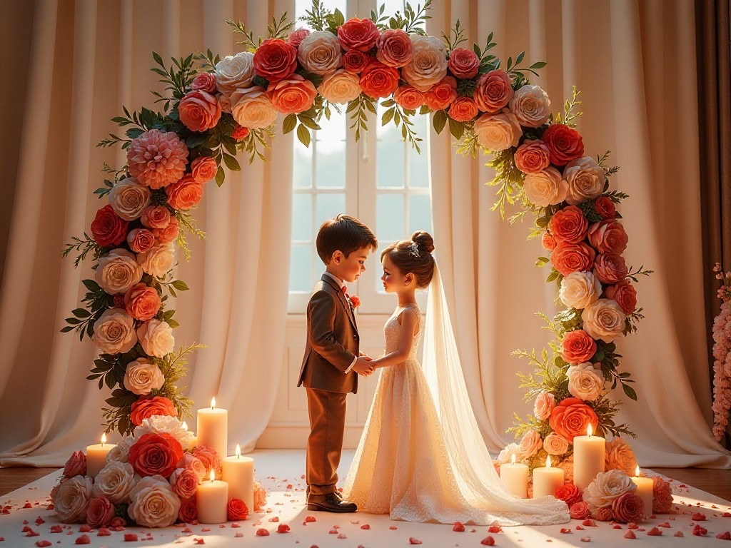 AI generated wedding venue layout with table arrangements
