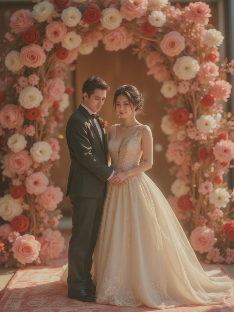 Celestial starry night wedding AI theme