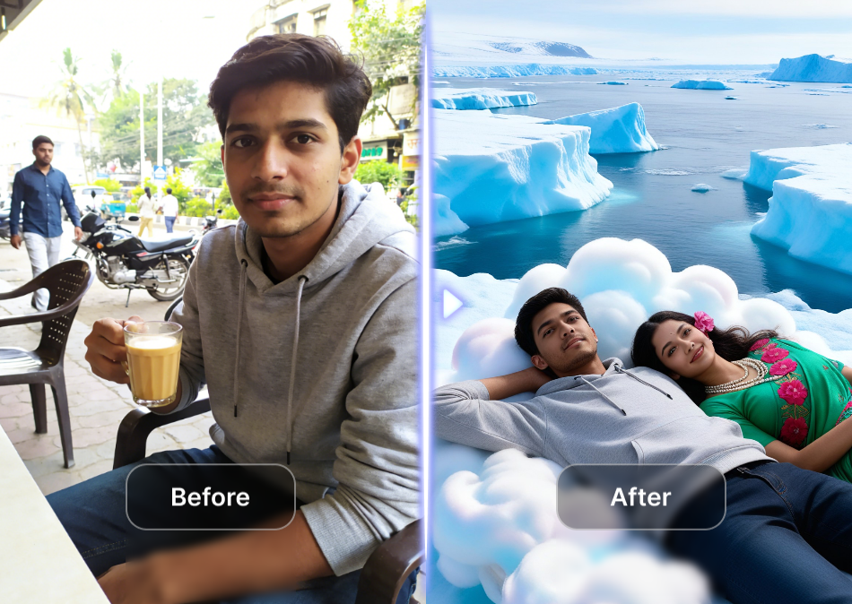 FunPack mobile app interface for AI video