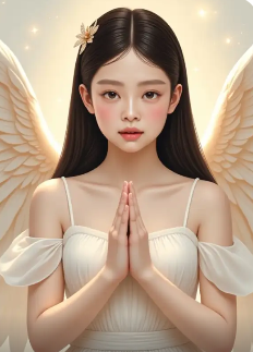 Steampunk angel with mechanical wings