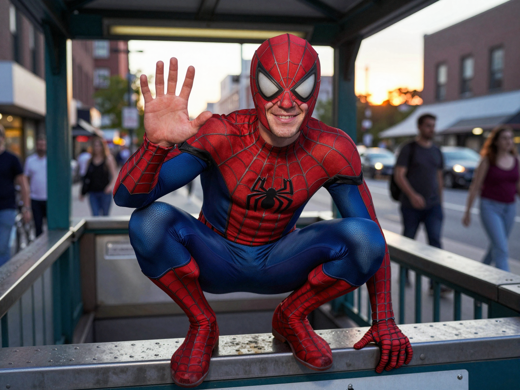 AI Spider Man portrait transformation example