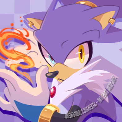 Flame the purple Hedgehog
