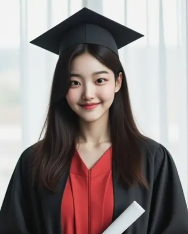 AI graduation photo with custom diploma
