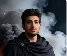 Realistic AI smoke effect on portrait