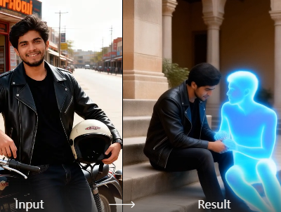 Realistic AI spirit animation effect
