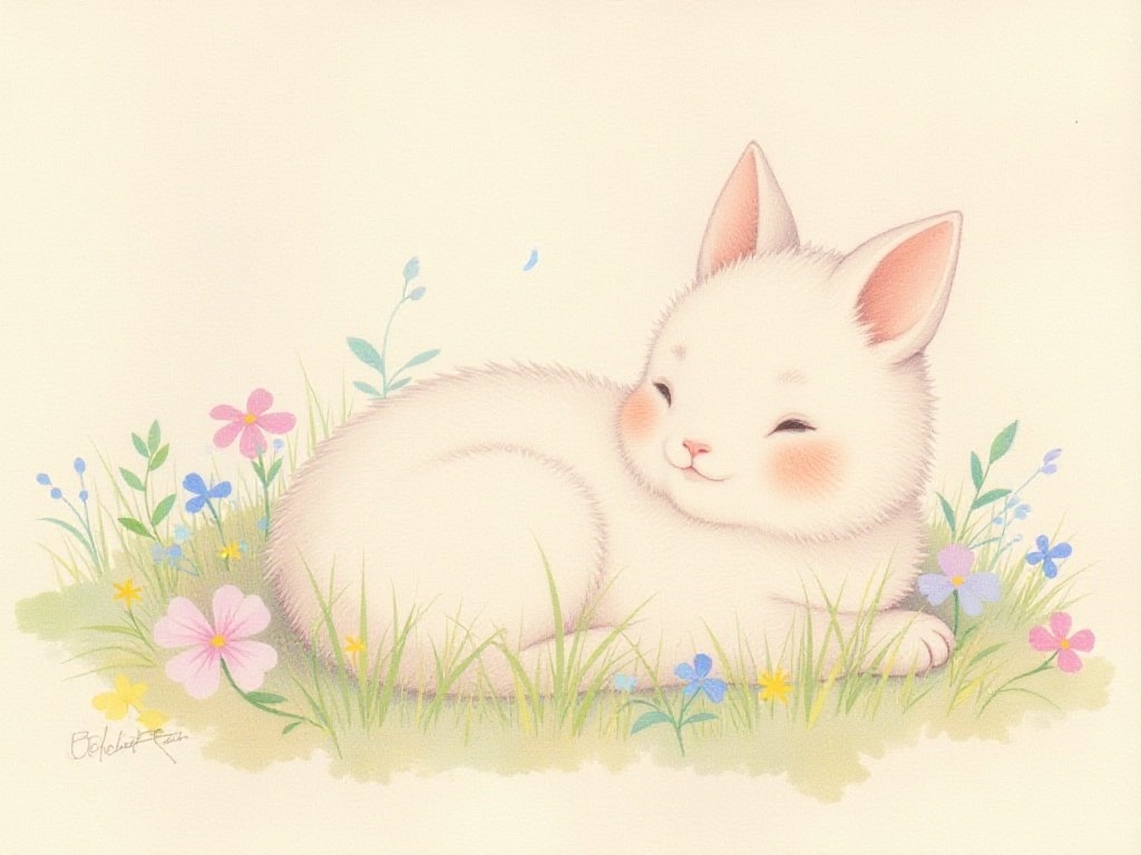 Close-up detail showing realistic AI generated watercolor brush strokes