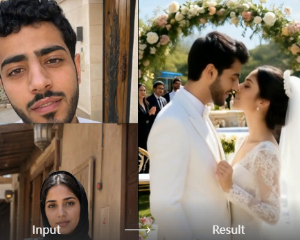 Share couple avatar kiss video on social media