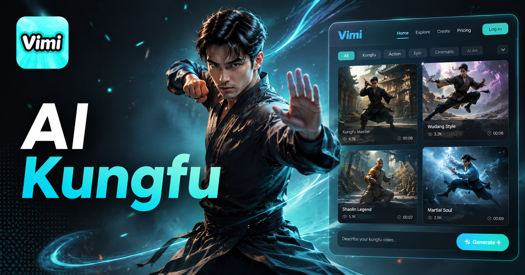 AI Kungfu Video Generator