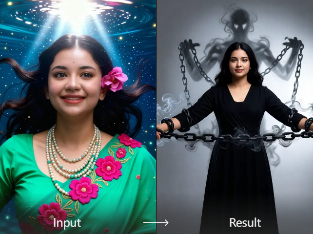 surreal smoky background transformation