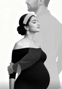 Resultado del Generador de Barriga IA para Embarazo Múltiple