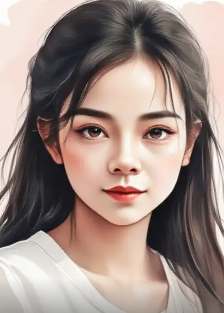 AI watercolor portrait with splatter effect